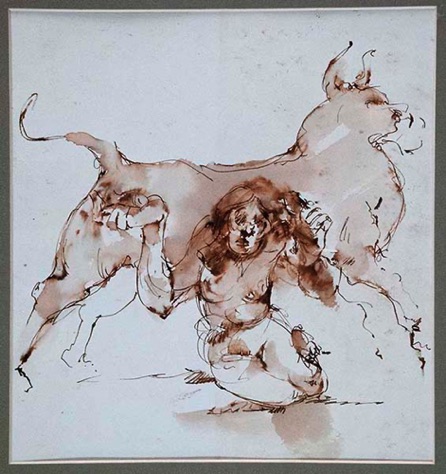 "Europe" Line & Wash. 24.5x25cm